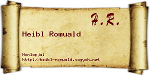 Heibl Romuald névjegykártya